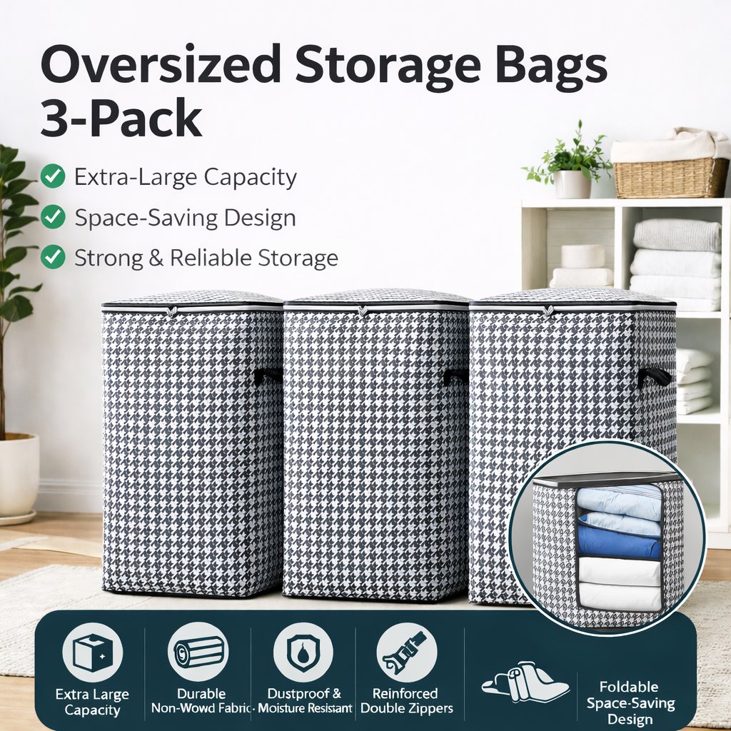 🧳 Oversized Storage Bags 3-Pack 🔥