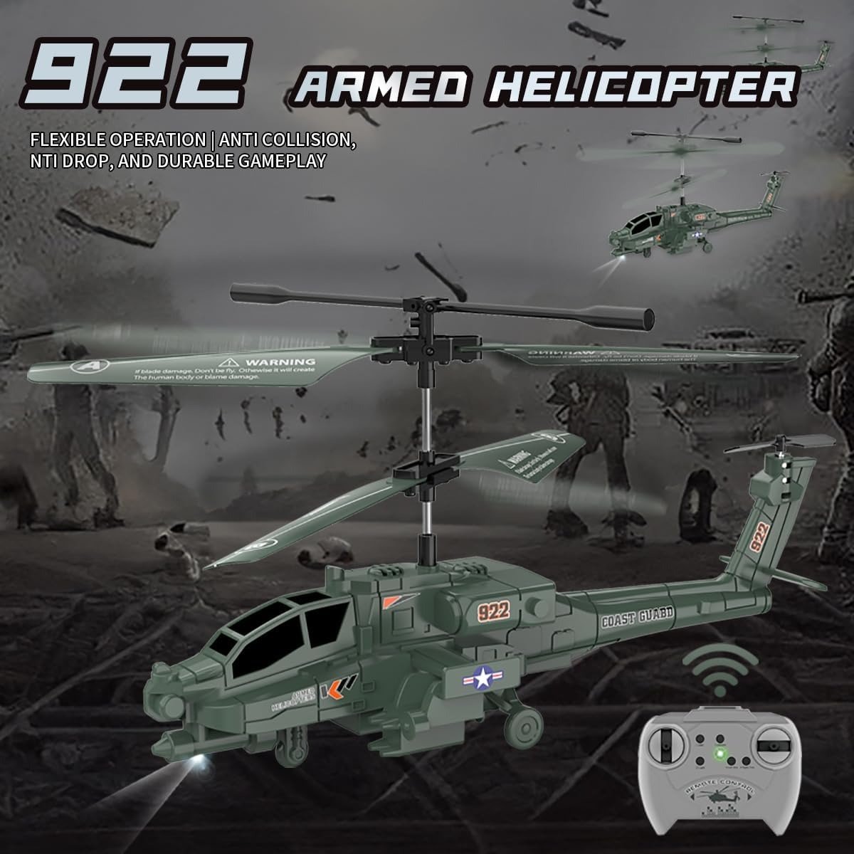 🚁 Remote Control RC Military Helicopter 🔥