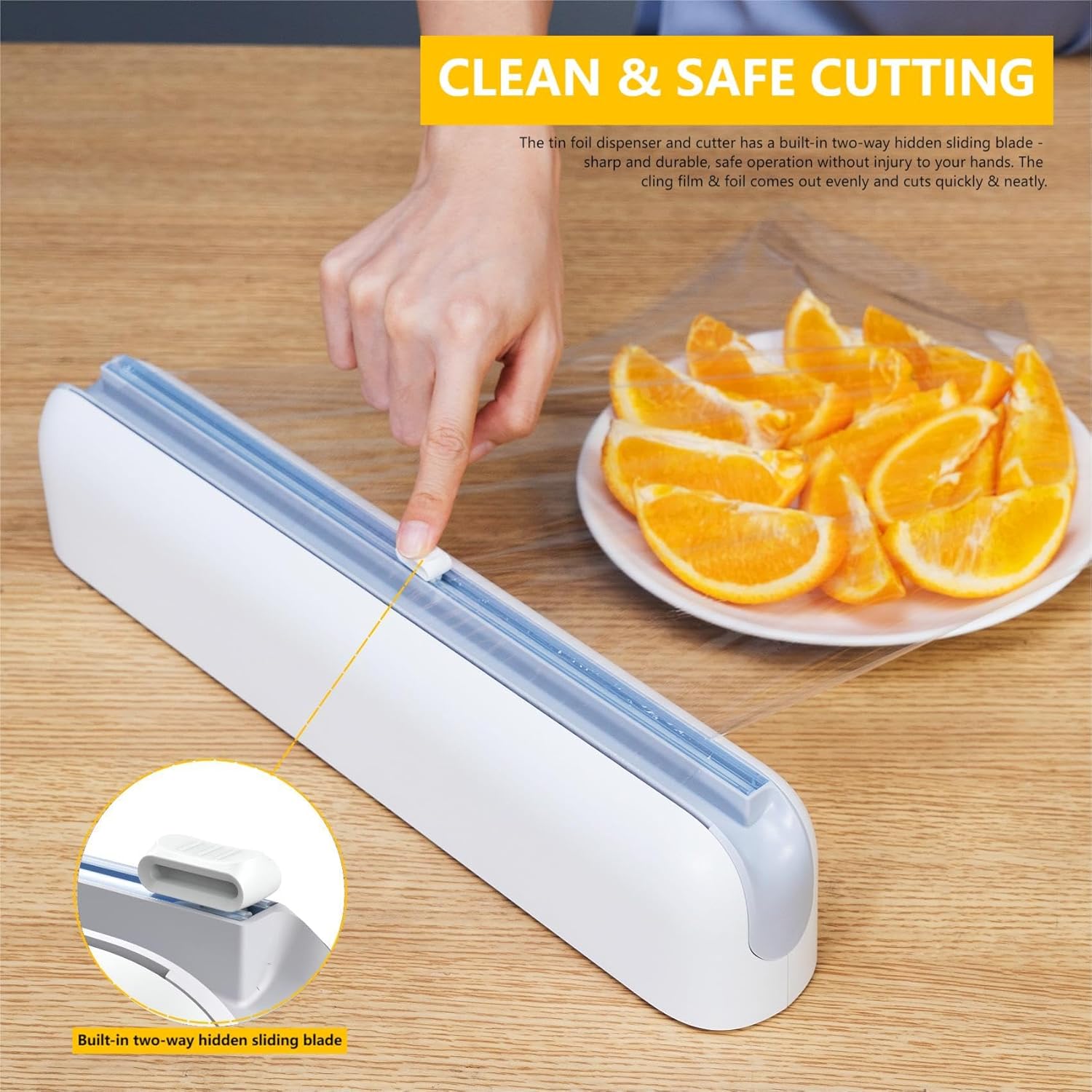 Aluminum Foil & Plastic Wrap Dispenser with Cutter