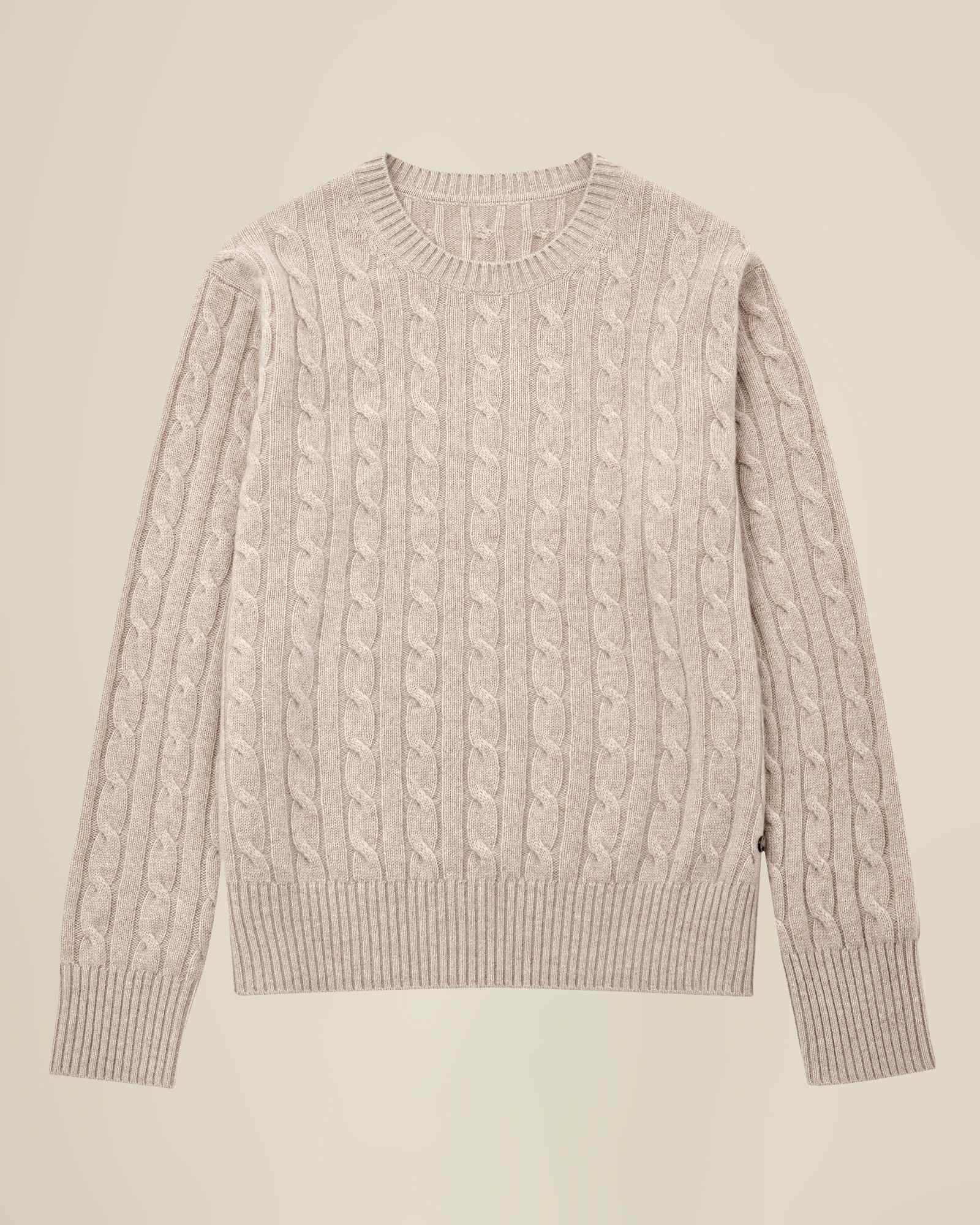 Pure Cashmere Cable Knit Sweater for Women
