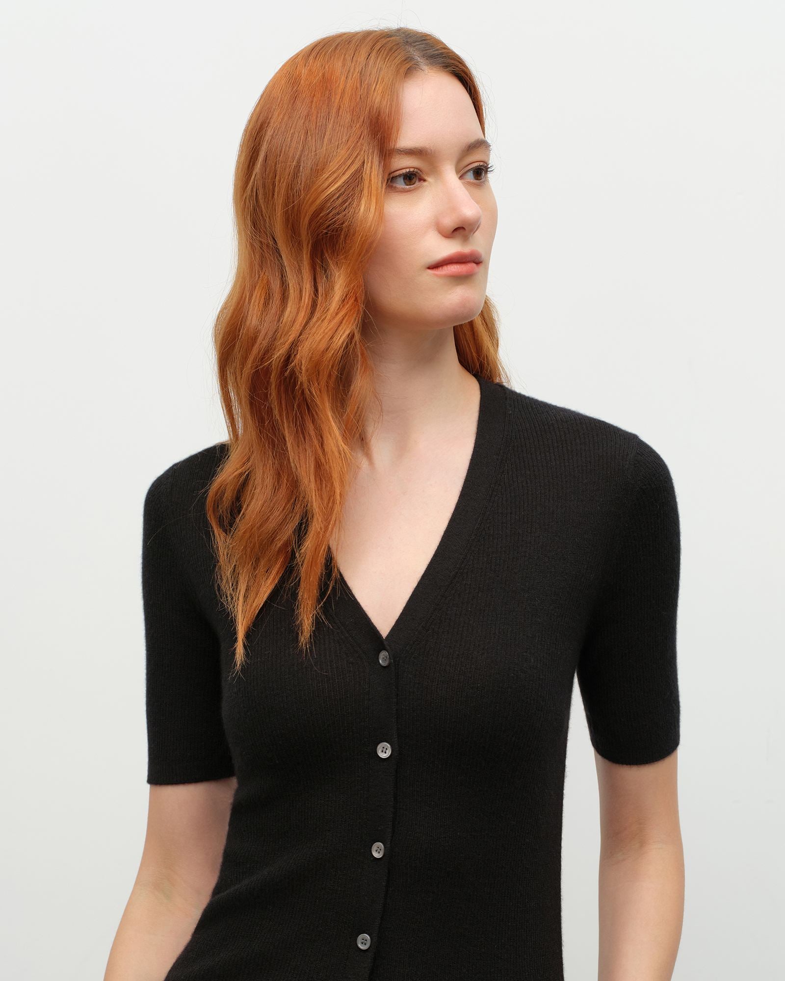 Lightweight Cashmere Silk Short Sleeve Cardigan