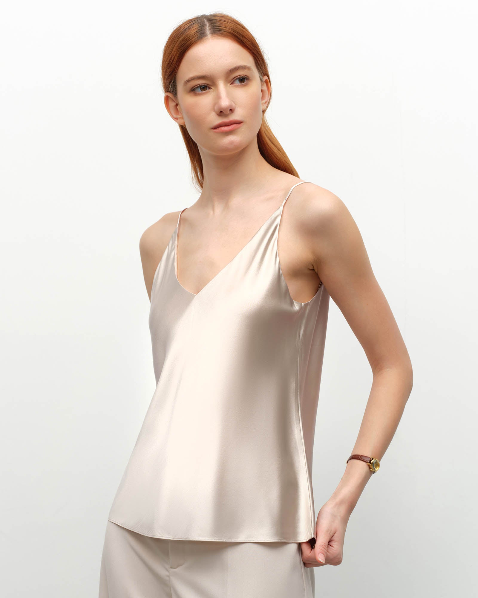 Mulberry Silk V-Neck Camisole Top