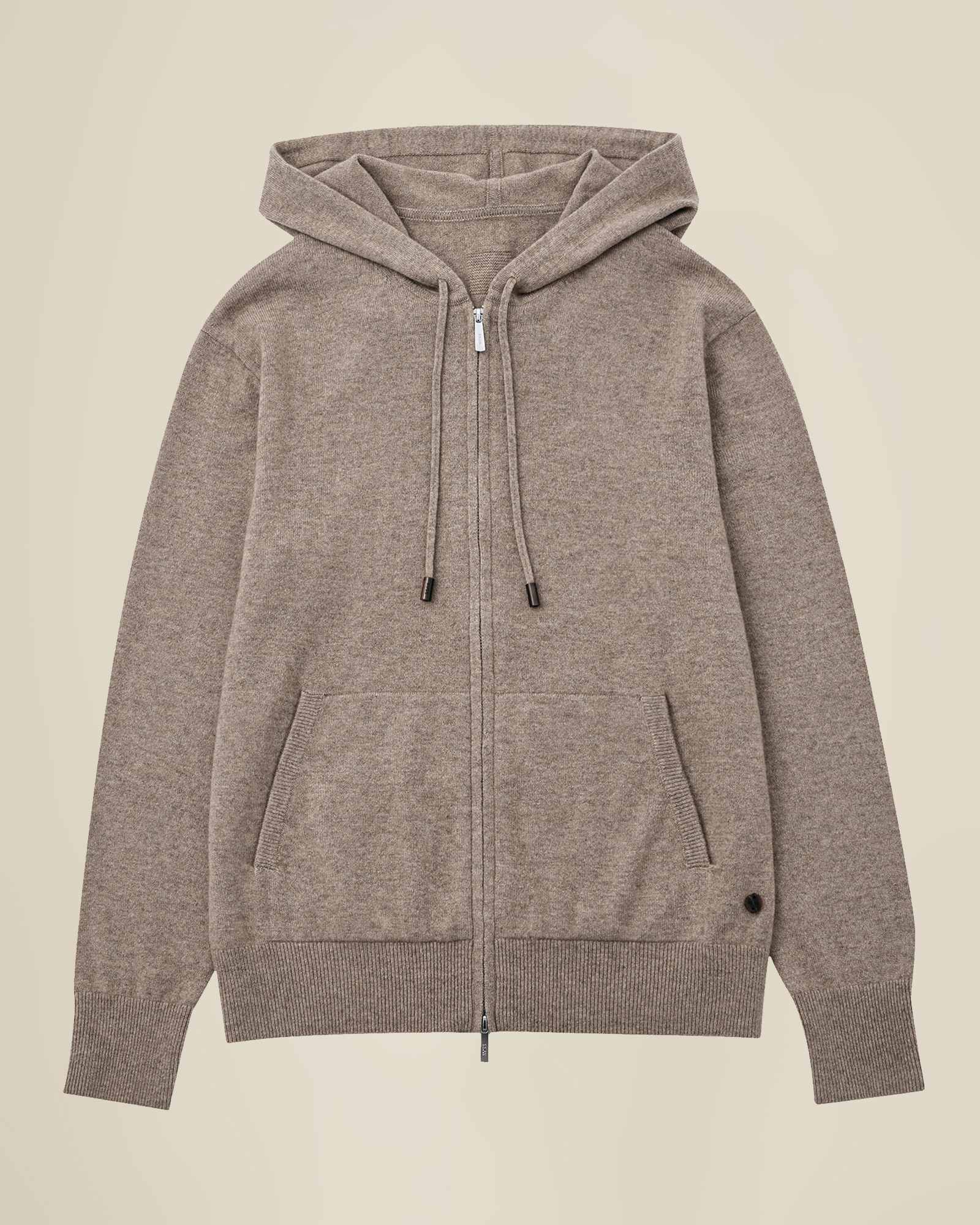 Pure Cashmere Zip-Up Hoodie for Women