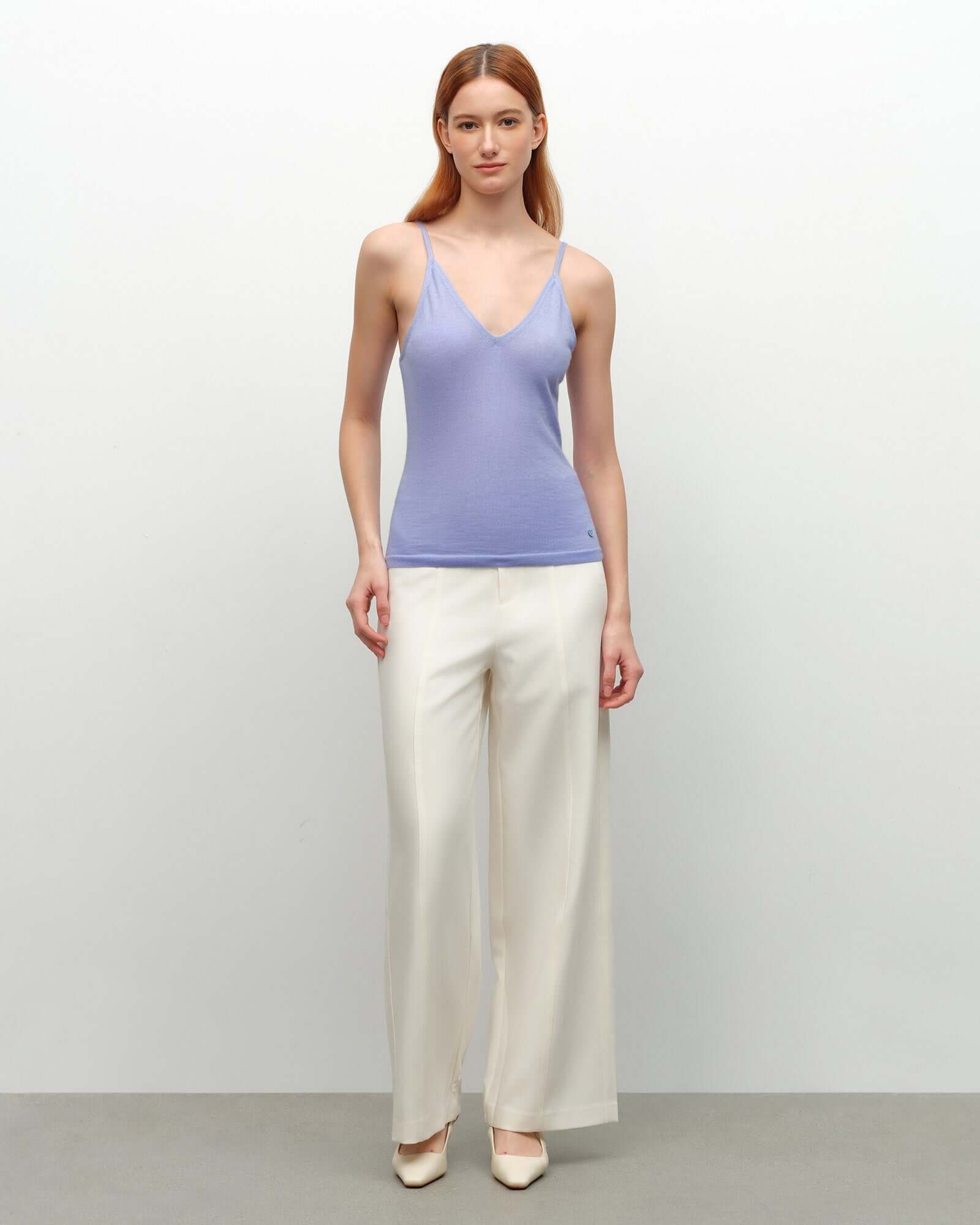 Lightweight Cashmere Silk V-Neck Tank