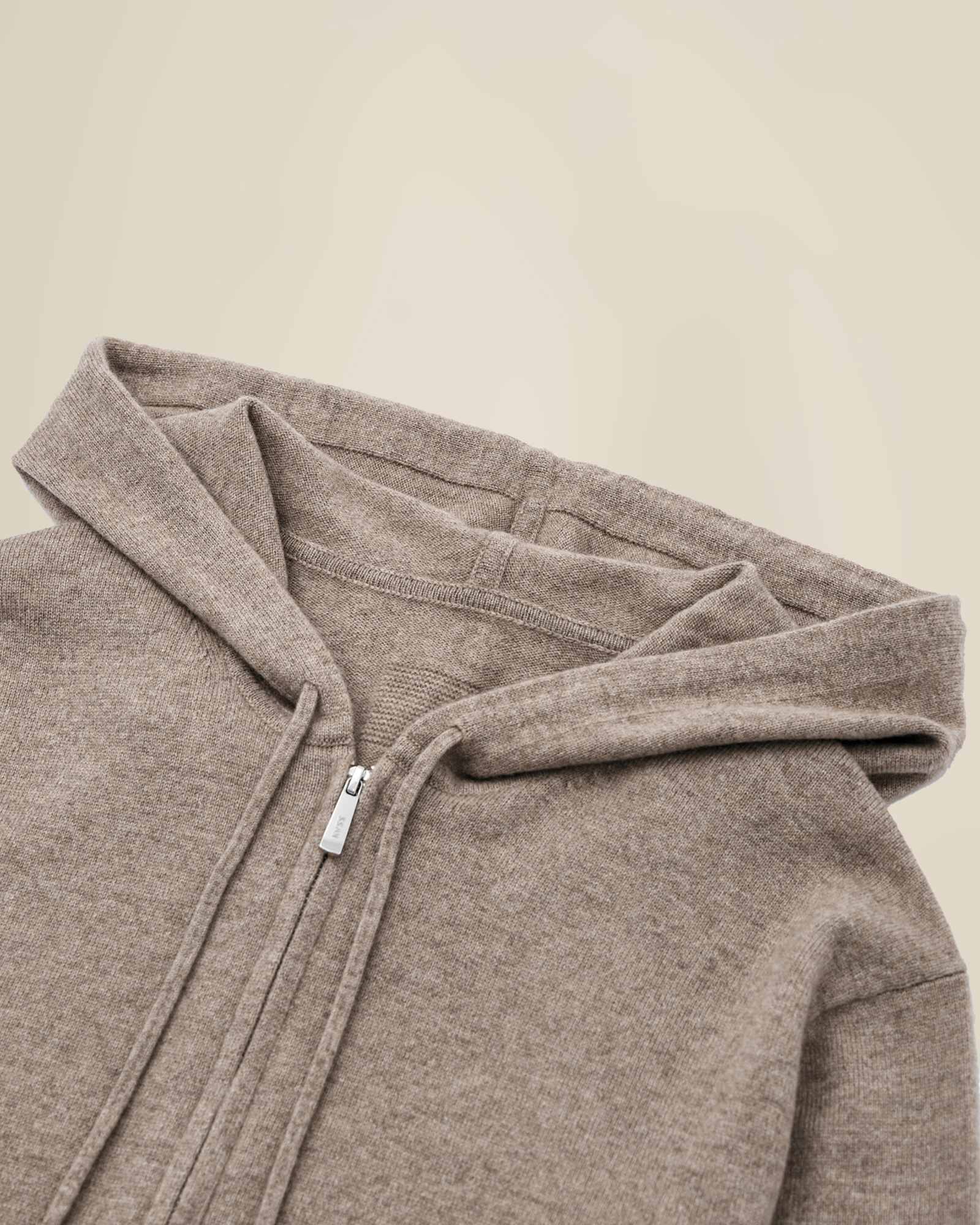 Pure Cashmere Zip-Up Hoodie for Women