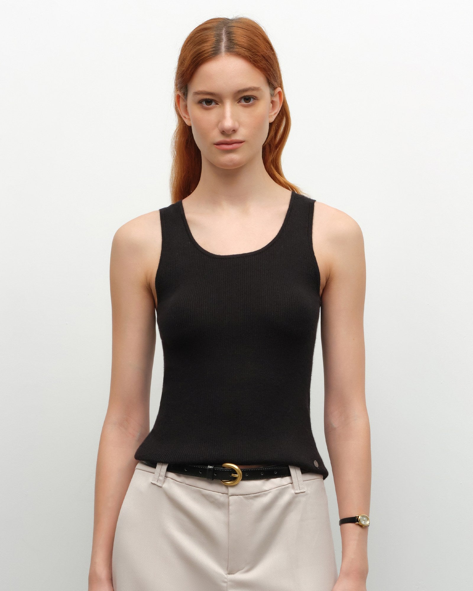 Soft Cashmere Silk Sleeveless Tank