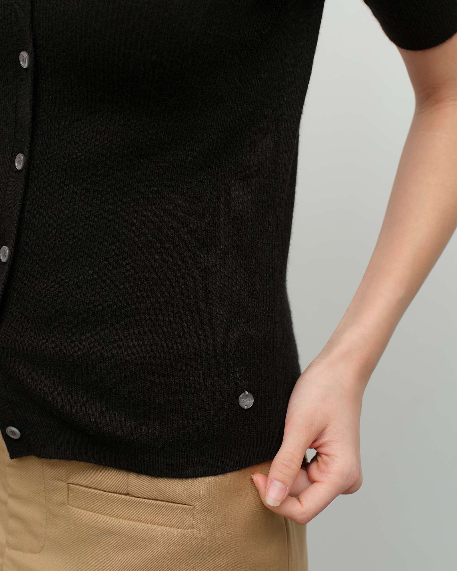 Lightweight Cashmere Silk Short Sleeve Cardigan
