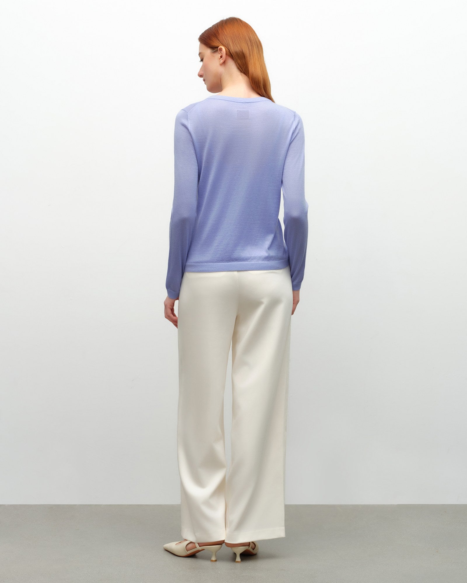 Lightweight Cashmere Silk Crew Cardigan