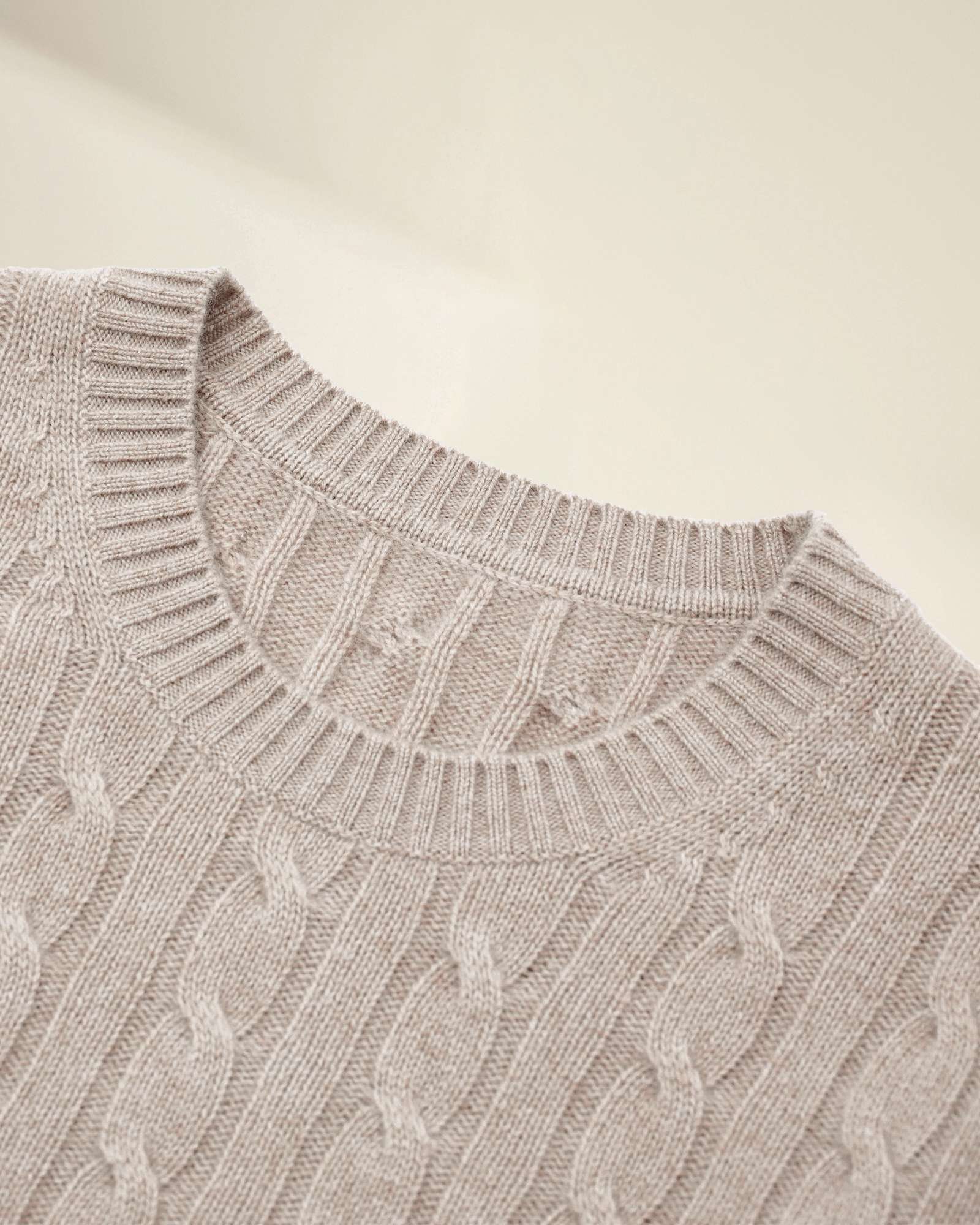 Pure Cashmere Cable Knit Sweater for Women